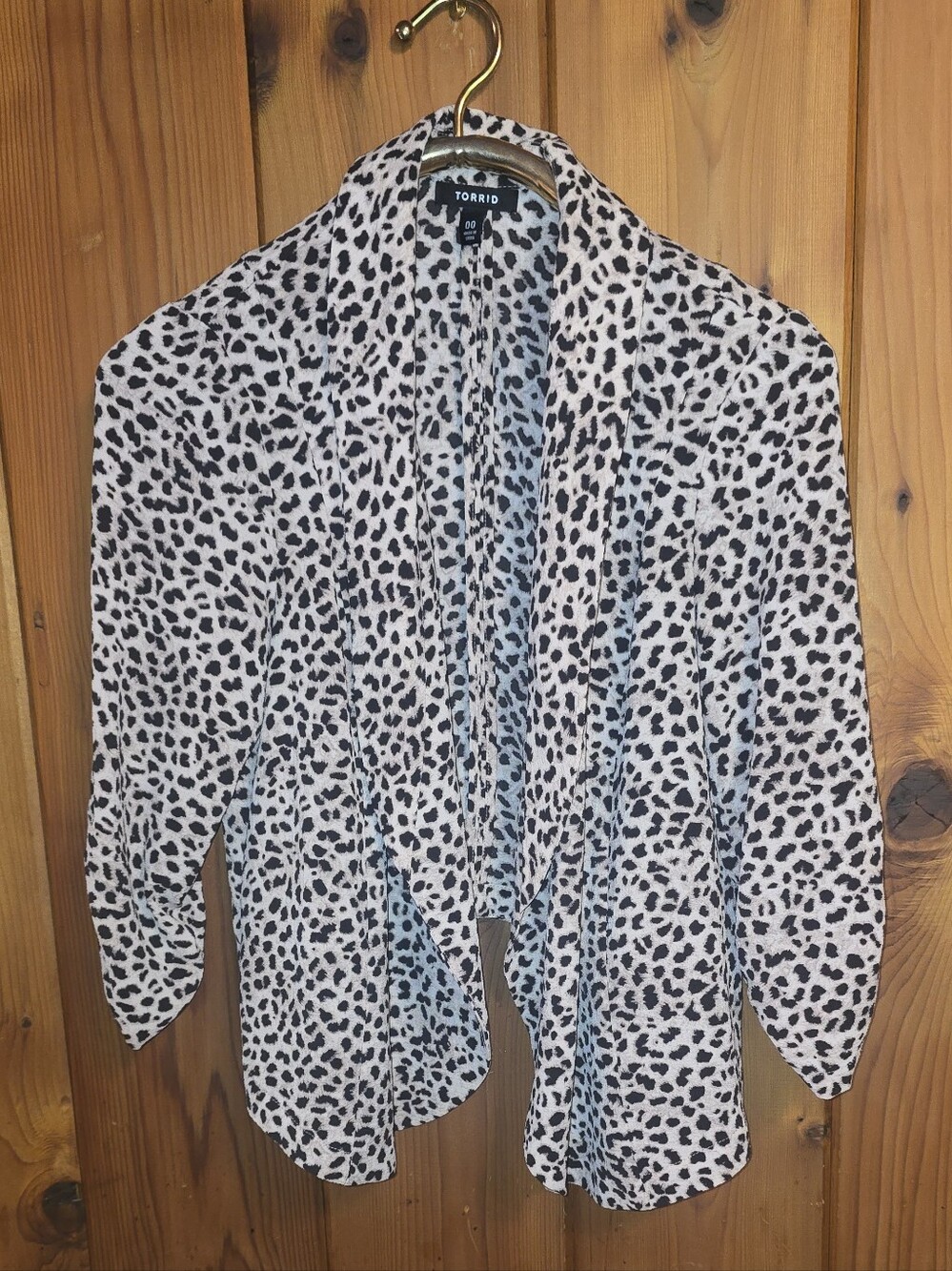 torrid Beige and Black Leopard Cardigan